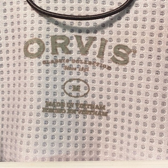 Orvis Shirt Mens Size Medium Button Down Short Sleeve Pockets Collard - Picture 3 of 9